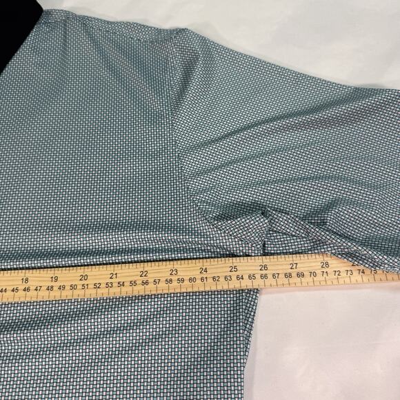 Footjoy Mens XL Golf Polo Shirt Black Blue Geometric - Picture 4 of 8